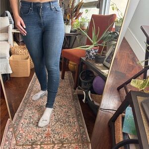 Levi's Mile High Super Skinny High-Rise Blue Denim Jeans Stretch Pockets Size 27